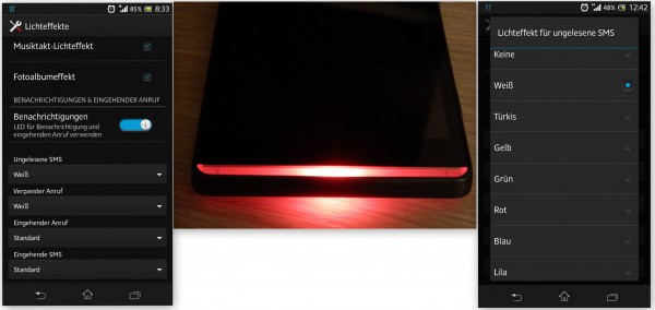 Sony Xperia SP - LED Licht - smartcamnews.eu